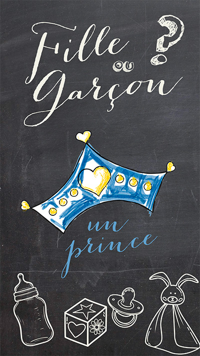 Carte à gratter annonce sexe de bébé Ardoise – Image 3