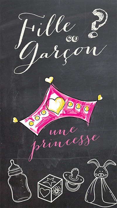 Carte à gratter annonce sexe de bébé Ardoise – Image 4