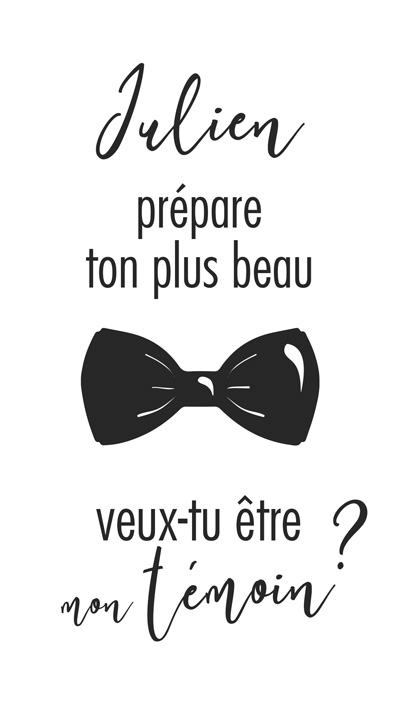 Carte à gratter annonce témoin Noeud papillon – Image 3