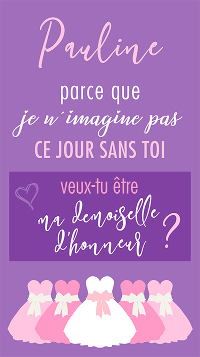 Carte à gratter annonce témoin Robe – Image 3