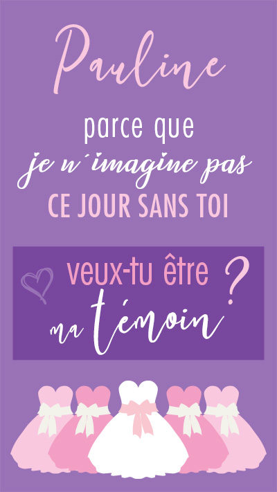 Carte à gratter annonce témoin Robe – Image 4