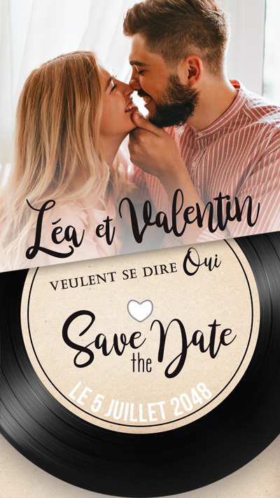 Carte à gratter save the date Vinyle – Image 8
