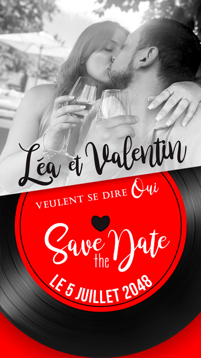 Carte à gratter save the date Vinyle – Image 3