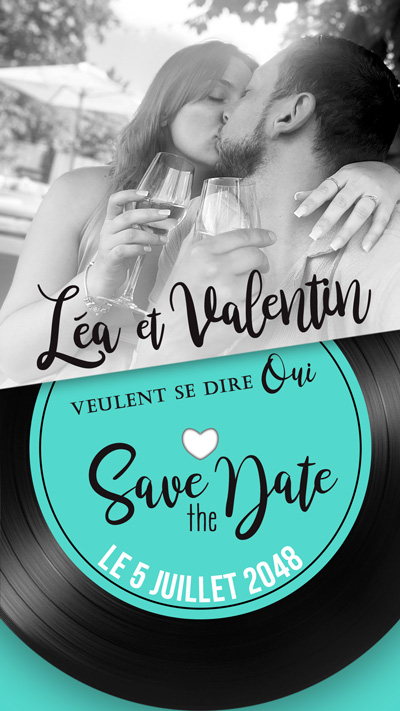 Carte à gratter save the date Vinyle – Image 5
