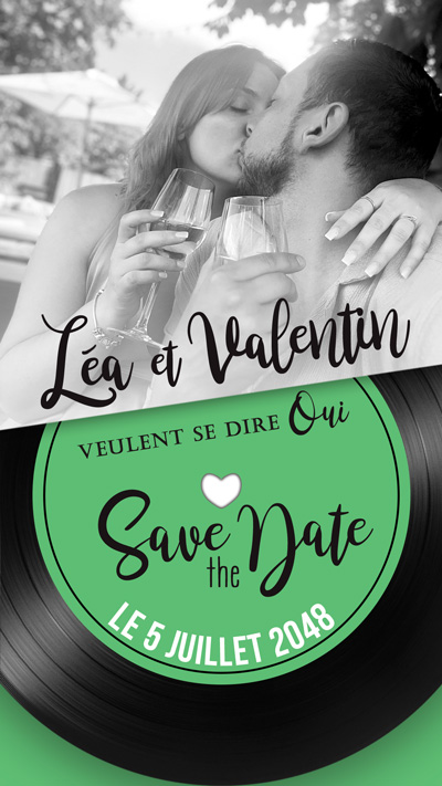 Carte à gratter save the date Vinyle – Image 4